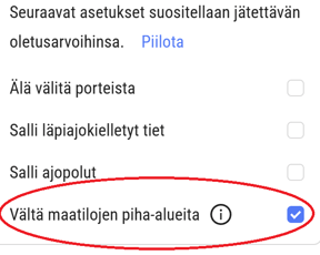 pihaalueet